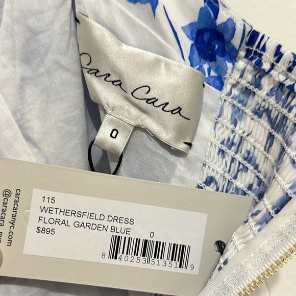 Cara Cara Wethersfield Dress Floral Garden Blue - 0 - Picture 7 of 8